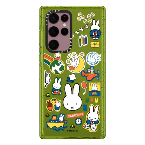 Miffy Postage Collage Sticker Case (Clear)
