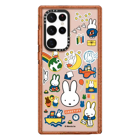Miffy Postage Collage Sticker Case (Clear)