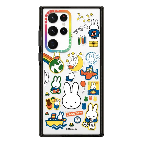 Miffy Postage Collage Sticker Case (Clear)