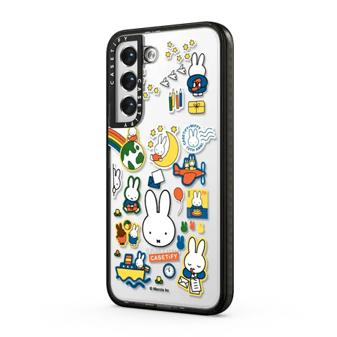Miffy Postage Collage Sticker Case (Clear)