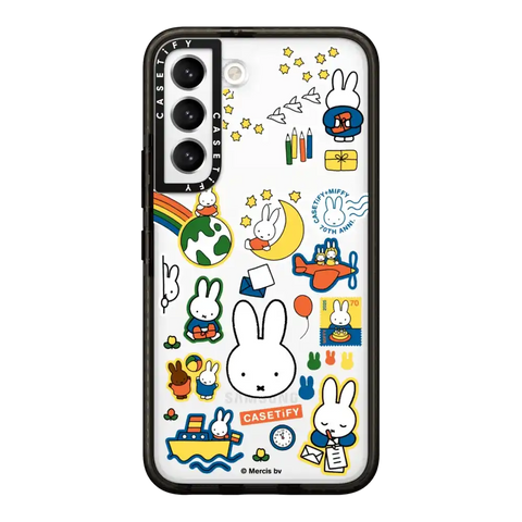 Miffy Postage Collage Sticker Case (Clear)