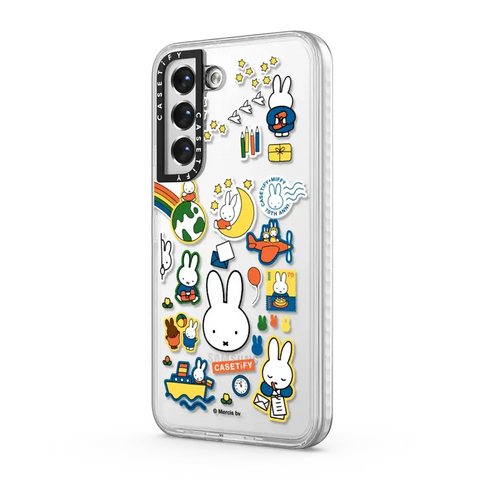 Miffy Postage Collage Sticker Case (Clear)