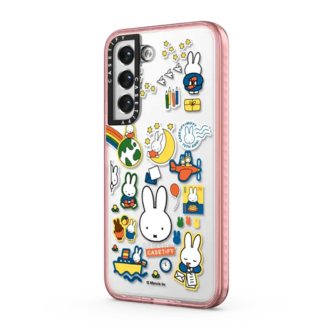 Miffy Postage Collage Sticker Case (Clear)