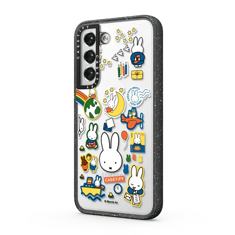 Miffy Postage Collage Sticker Case (Clear)