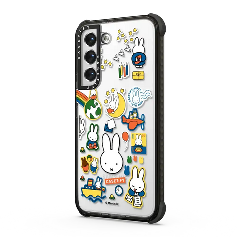 Miffy Postage Collage Sticker Case (Clear)