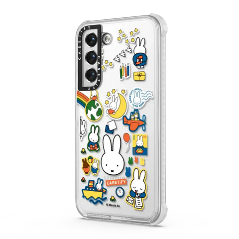 Miffy Postage Collage Sticker Case (Clear)