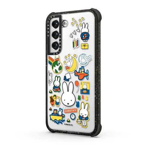 Miffy Postage Collage Sticker Case (Clear)