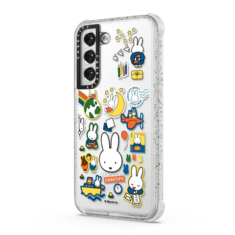 Miffy Postage Collage Sticker Case (Clear)