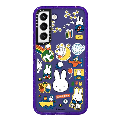 Miffy Postage Collage Sticker Case (Clear)