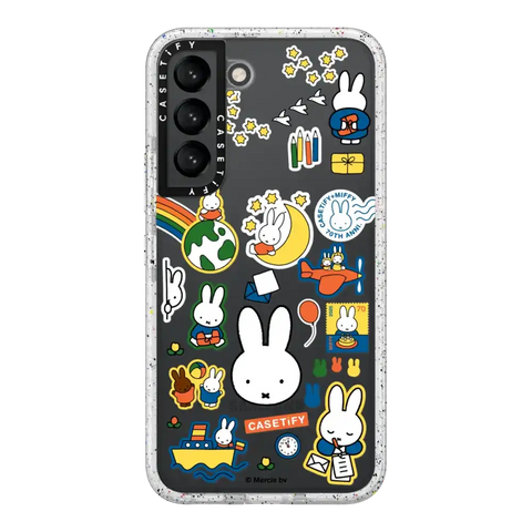 Miffy Postage Collage Sticker Case (Clear)