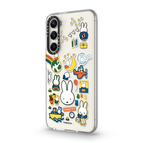 Miffy Postage Collage Sticker Case (Clear)