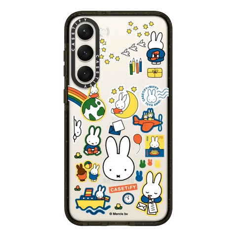 Miffy Postage Collage Sticker Case (Clear)