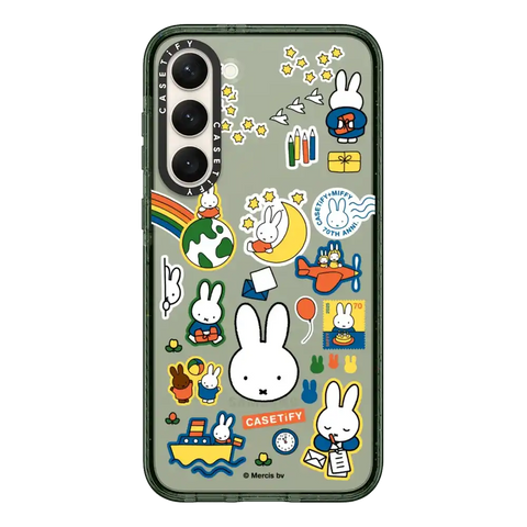 Miffy Postage Collage Sticker Case (Clear)