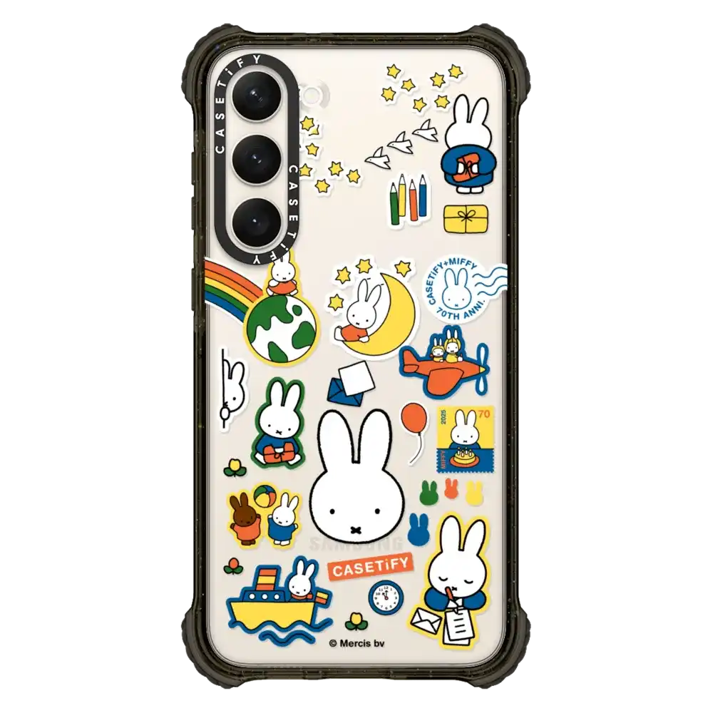 Miffy Postage Collage Sticker Case (Clear)