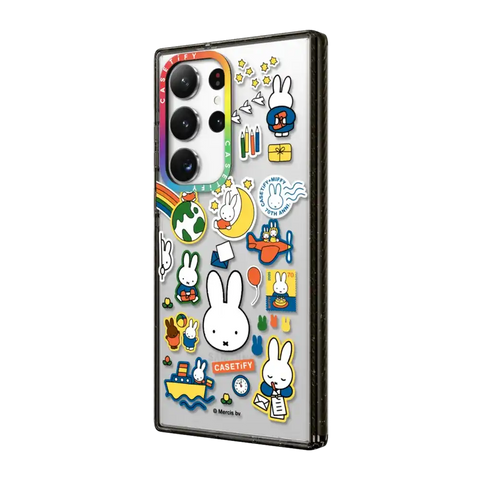 Miffy Postage Collage Sticker Case (Clear)