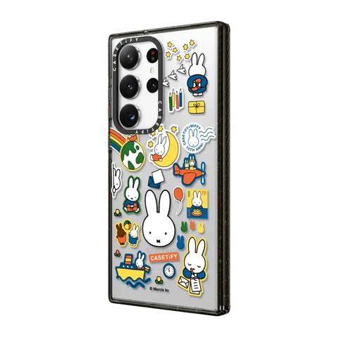 Miffy Postage Collage Sticker Case (Clear)