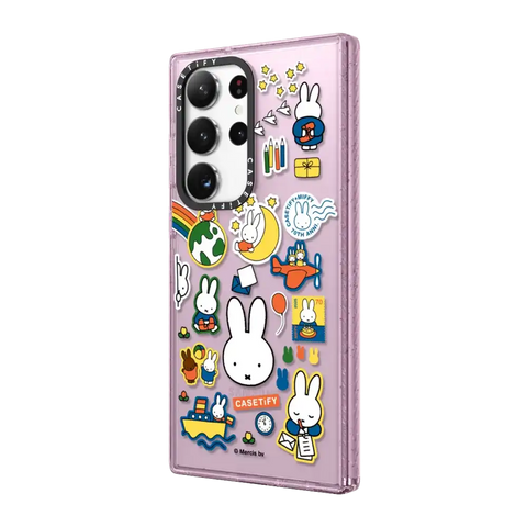 Miffy Postage Collage Sticker Case (Clear)