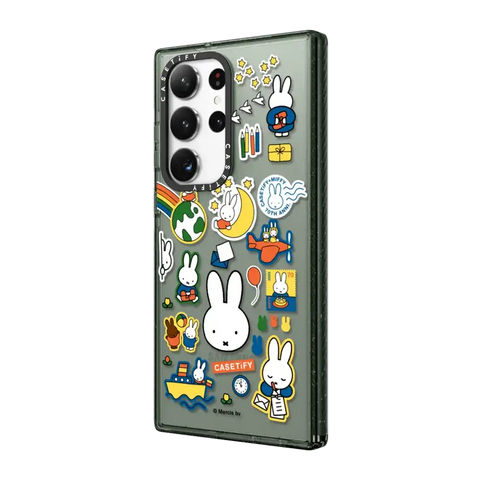 Miffy Postage Collage Sticker Case (Clear)
