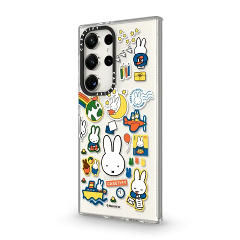 Miffy Postage Collage Sticker Case (Clear)