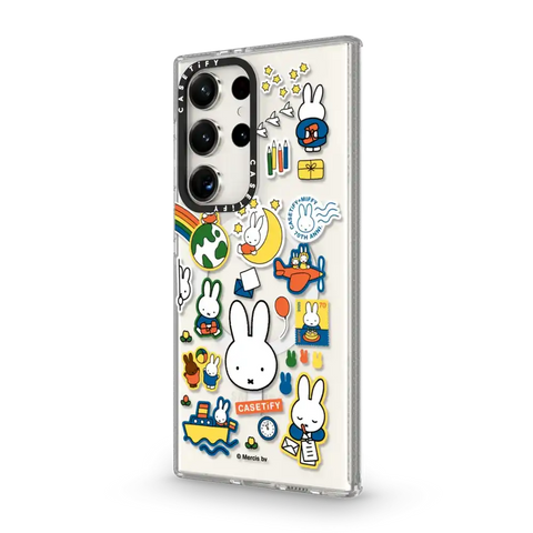 Miffy Postage Collage Sticker Case (Clear)
