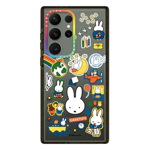 Miffy Postage Collage Sticker Case (Clear)