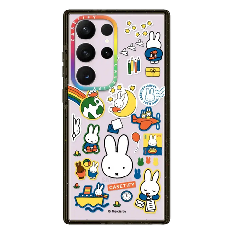 Miffy Postage Collage Sticker Case (Clear)