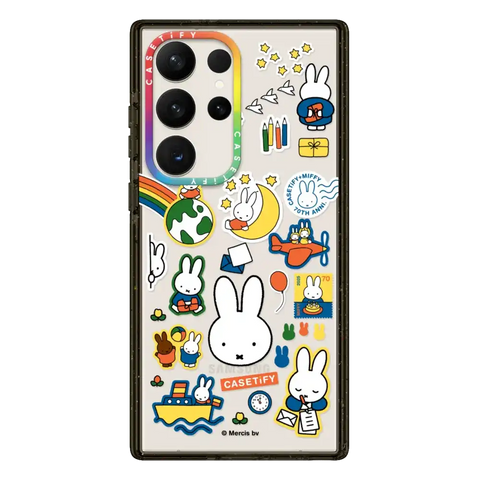 Miffy Postage Collage Sticker Case (Clear)