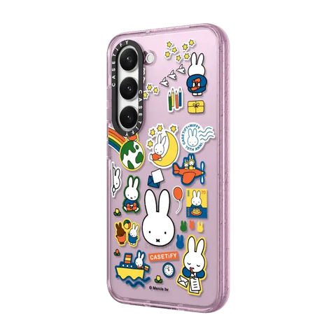 Miffy Postage Collage Sticker Case (Clear)