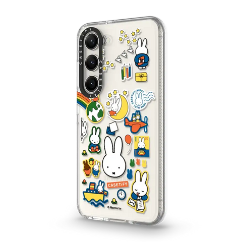 Miffy Postage Collage Sticker Case (Clear)
