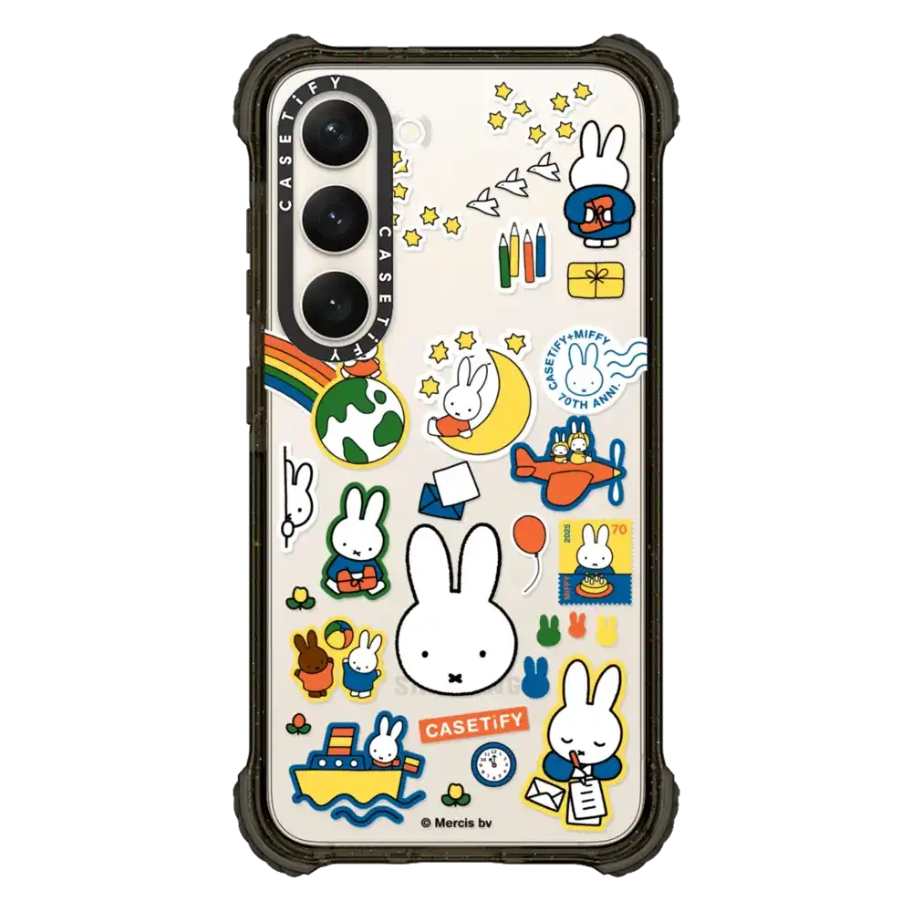 Miffy Postage Collage Sticker Case (Clear)