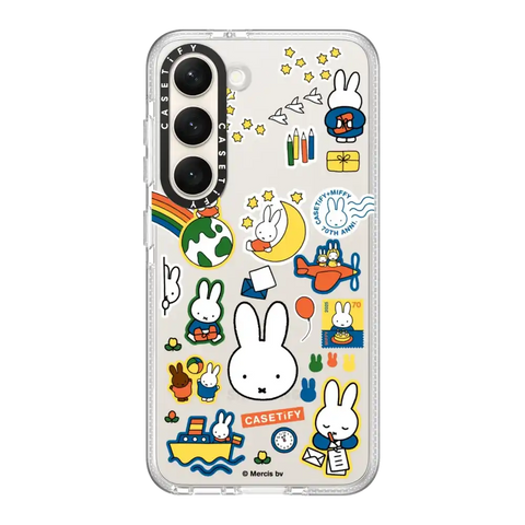 Miffy Postage Collage Sticker Case (Clear)