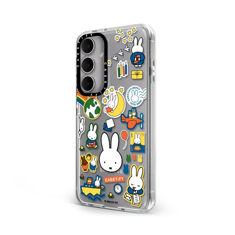 Miffy Postage Collage Sticker Case (Clear)