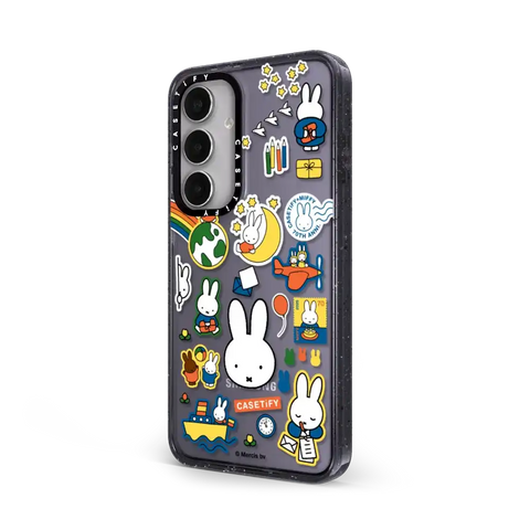 Miffy Postage Collage Sticker Case (Clear)