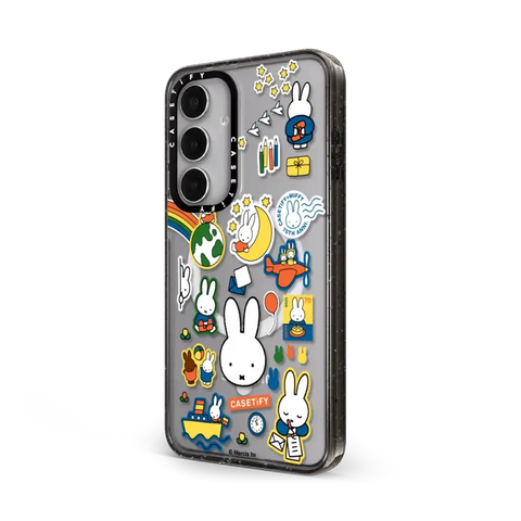 Miffy Postage Collage Sticker Case (Clear)