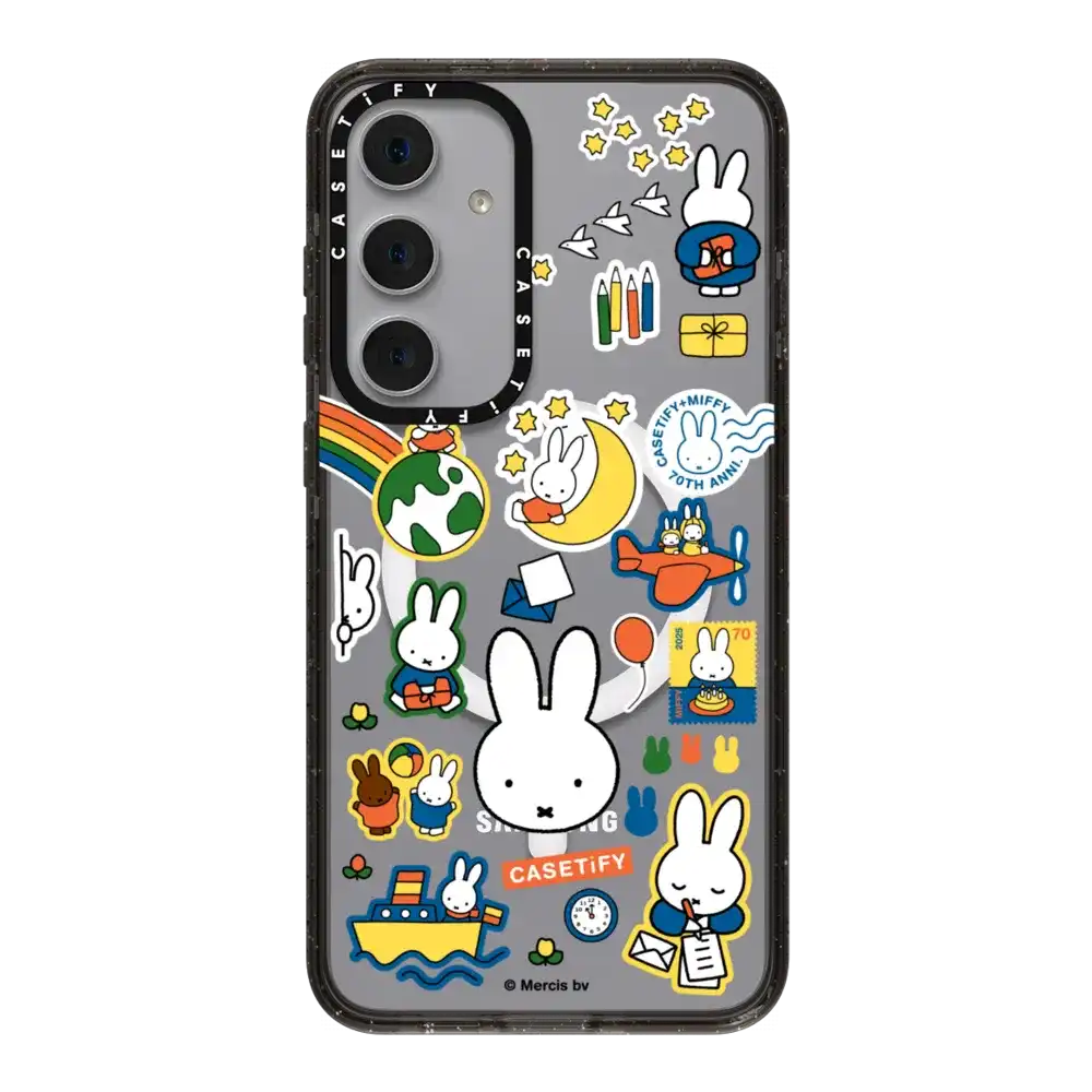 Miffy Postage Collage Sticker Case (Clear)