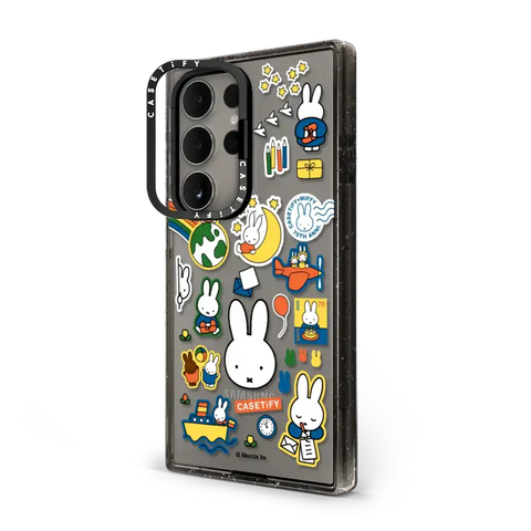 Miffy Postage Collage Sticker Case (Clear)