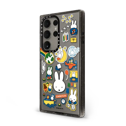 Miffy Postage Collage Sticker Case (Clear)
