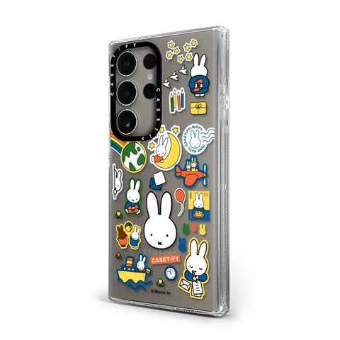 Miffy Postage Collage Sticker Case (Clear)