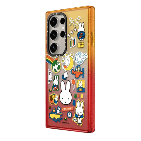 Miffy Postage Collage Sticker Case (Clear)