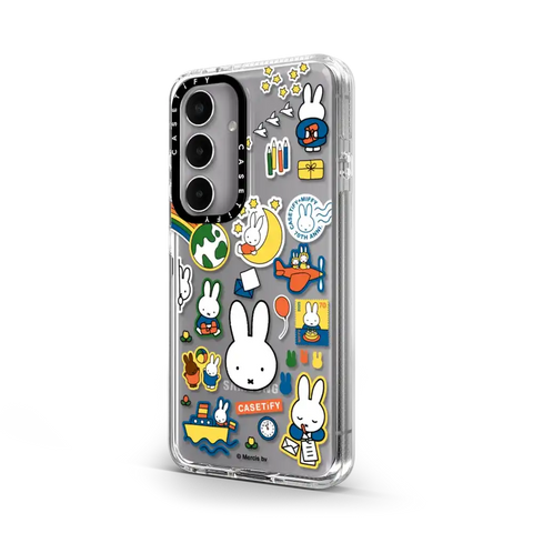 Miffy Postage Collage Sticker Case (Clear)