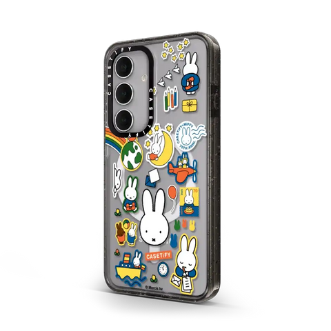 Miffy Postage Collage Sticker Case (Clear)