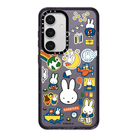 Miffy Postage Collage Sticker Case (Clear)