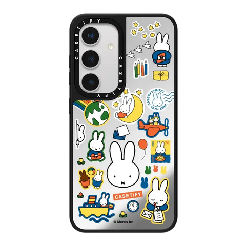 Miffy Postage Collage Sticker Case (Clear)