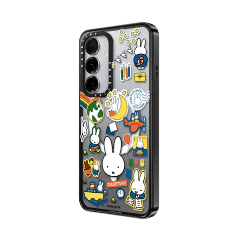 Miffy Postage Collage Sticker Case (Clear)