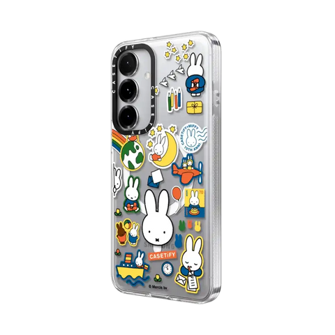 Miffy Postage Collage Sticker Case (Clear)