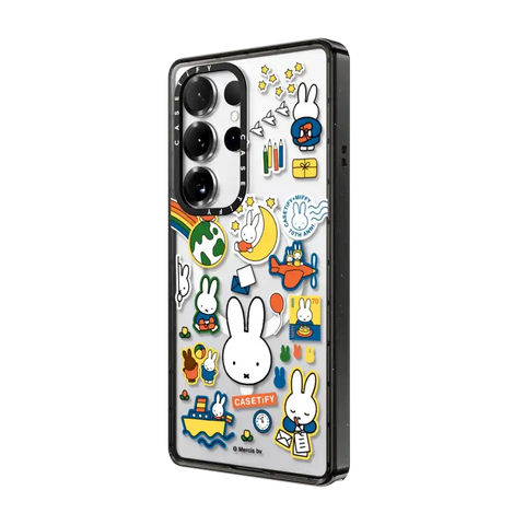 Miffy Postage Collage Sticker Case (Clear)