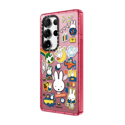 Miffy Postage Collage Sticker Case (Clear)