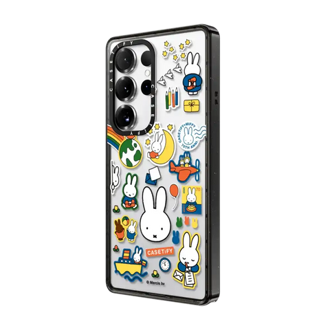 Miffy Postage Collage Sticker Case (Clear)