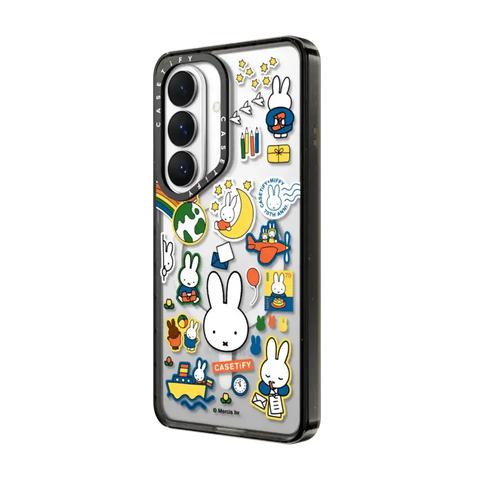 Miffy Postage Collage Sticker Case (Clear)