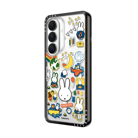 Miffy Postage Collage Sticker Case (Clear)